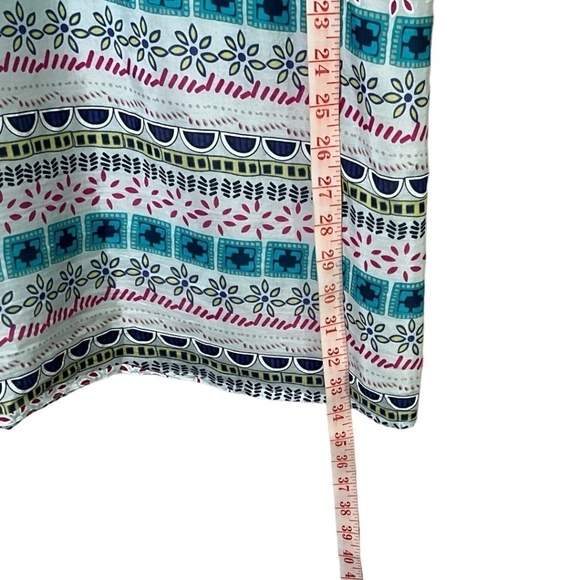 XXI Cotton / Silk Blend Fully Lined Double Vee Neckline Embellished Mini Dress L - Picture 7 of 12